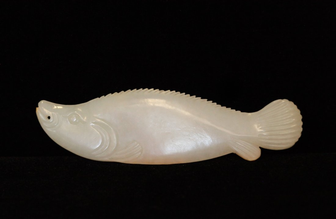 Chinese Qing Dynasty White Jade Carvings w/ Russet (1 of 6)