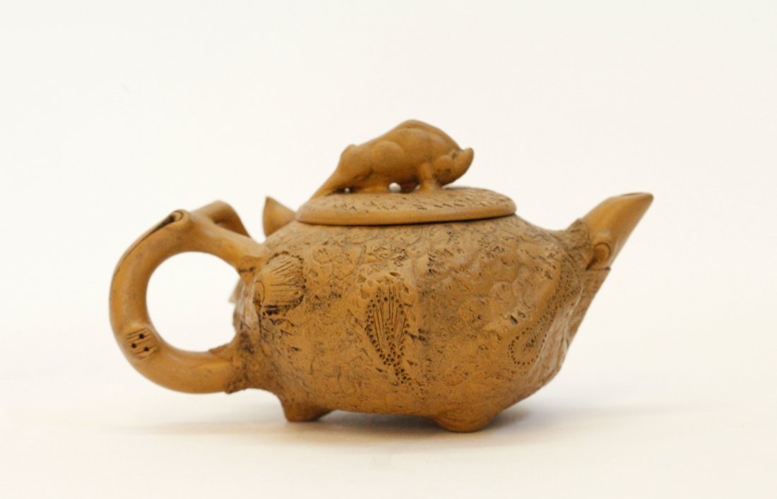 Chinese Yixing Zisha Teapot, Marked (1 of 7)