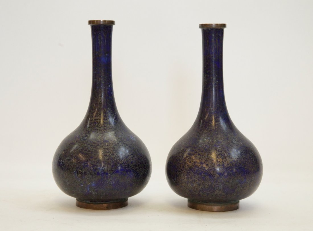 Pair of Chinese Enamel Vases (1 of 5)