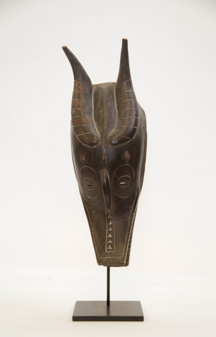 African Antique Wood Carved Mask: African Antique Wood Carved Mask_x000D_ Dimension: 19 1/2 inches height