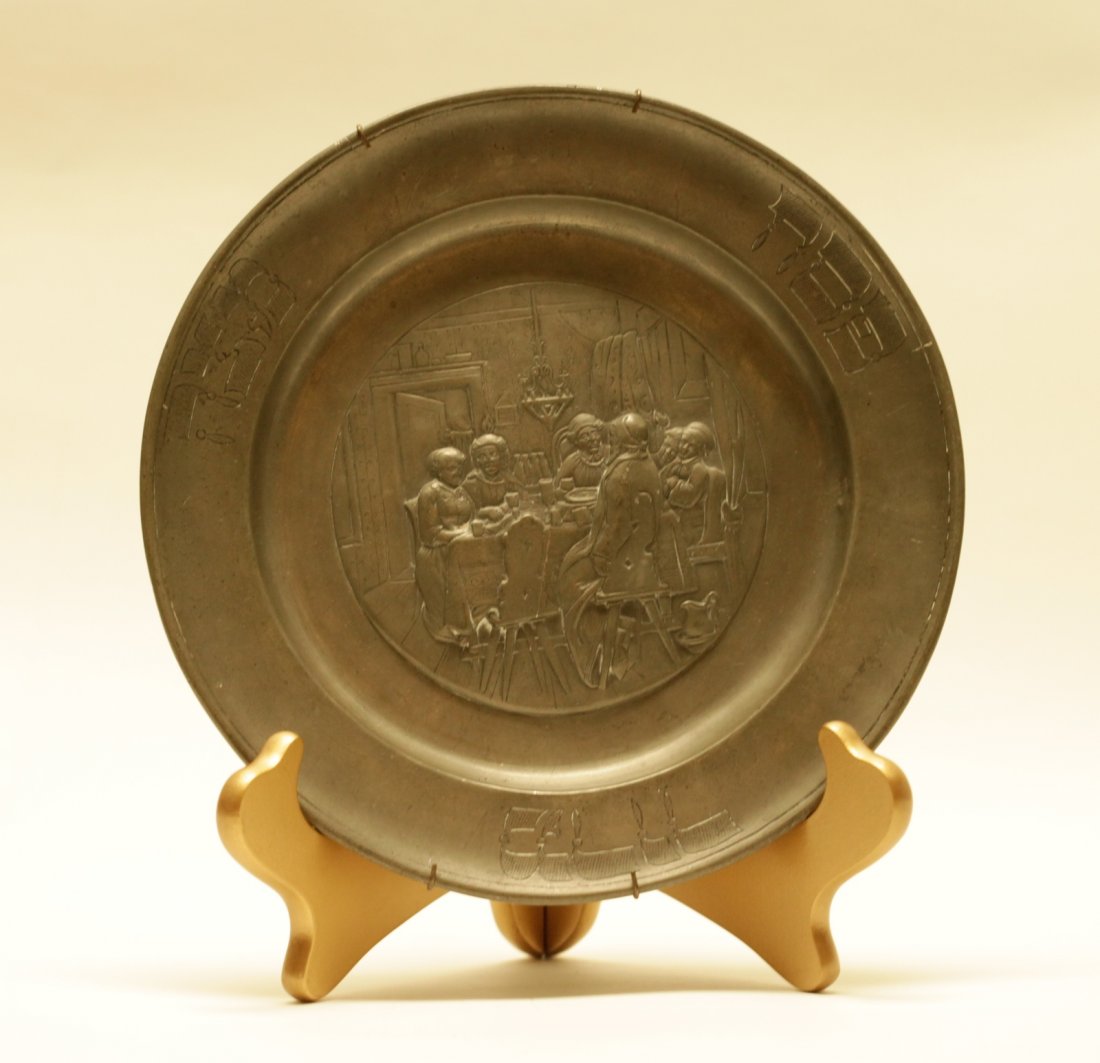 18th C. Germany Pewter Passover Plate (1 of 8)