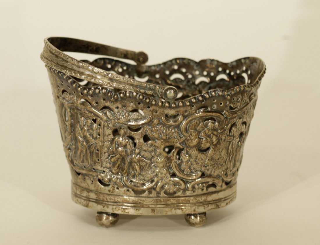 Dutch Sterling Silver Judaic  Basket (1 of 5)