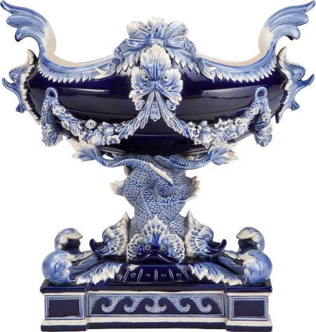 19Century Magnificent French Majolica JardiniÃ¨re, (1 of 3)