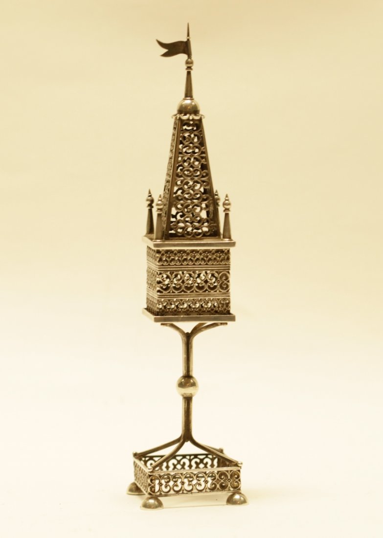Late 19th C. Hand Made Silver Prague Box Tower (1 of 7)