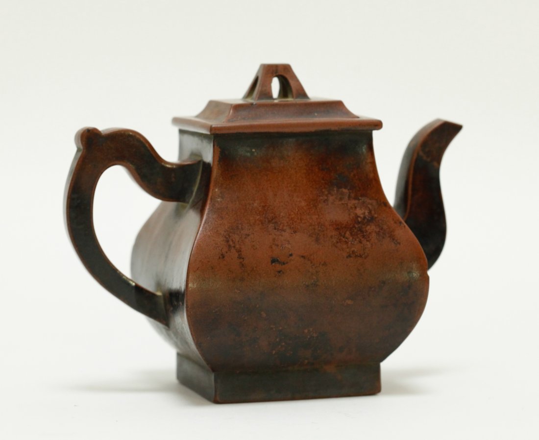 19th C. Chinese Yixing Zisha Teapot, no glaze but (1 of 4)