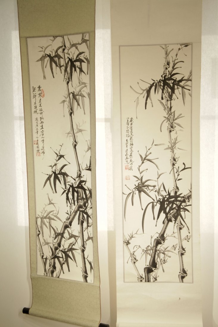 Pair of Chinese Ink Scroll Painting (1 of 9)