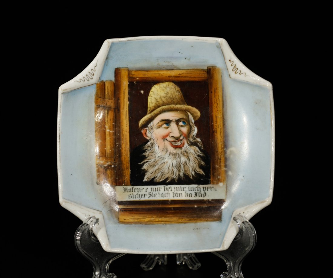 Judaica Anti Semitic Rabbi Porcelain Dish (1 of 4)