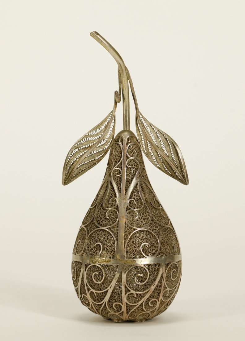 Fillegree Pear Shape Rose Water Spice Box (1 of 8)