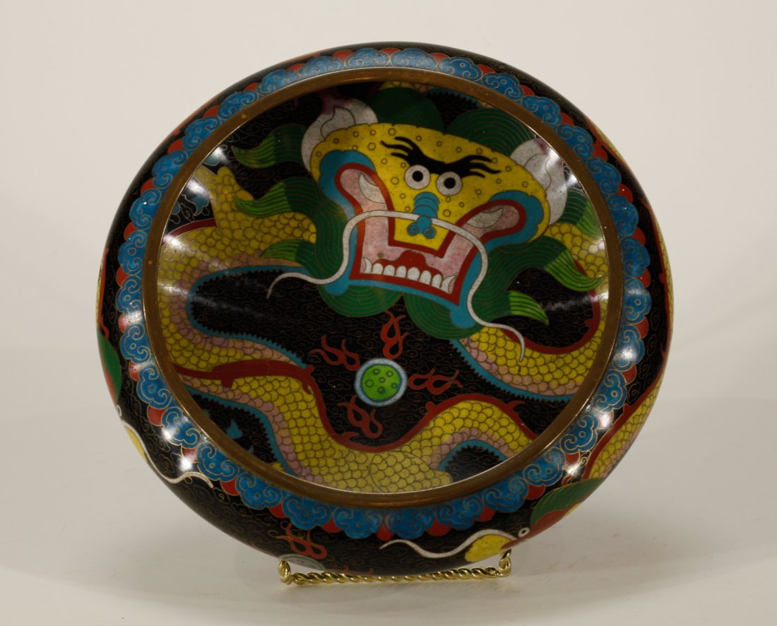 Chinese Cloisonne Brush Washer (1 of 4)