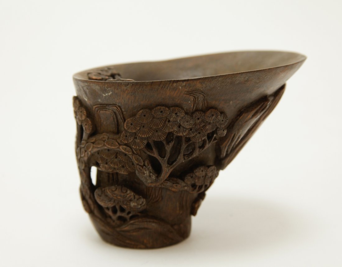 Chinese Bamboo Carved Cup (1 of 6)