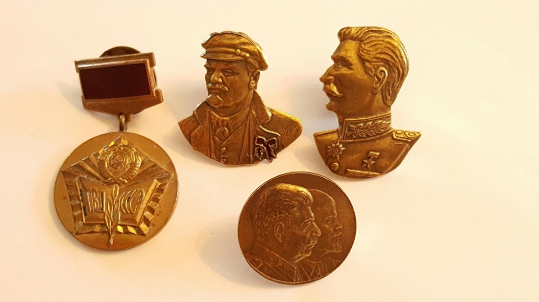 Russian Soviet Lenin Stalin Badges (1 of 4)