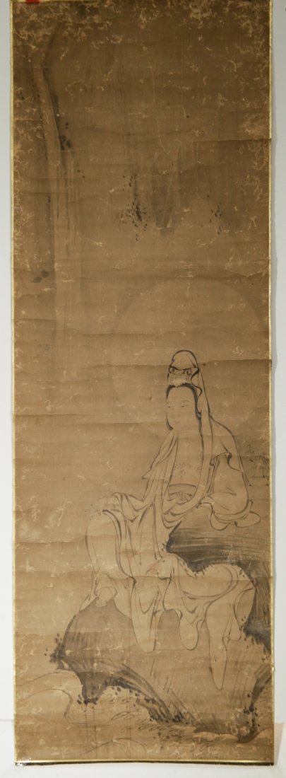 17/18th C. Japanese Scroll Painting on Silk (1 of 8)