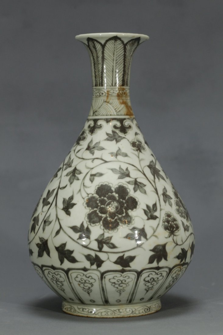 Chinese Copper Red Porcelain Floral Vase (1 of 10)