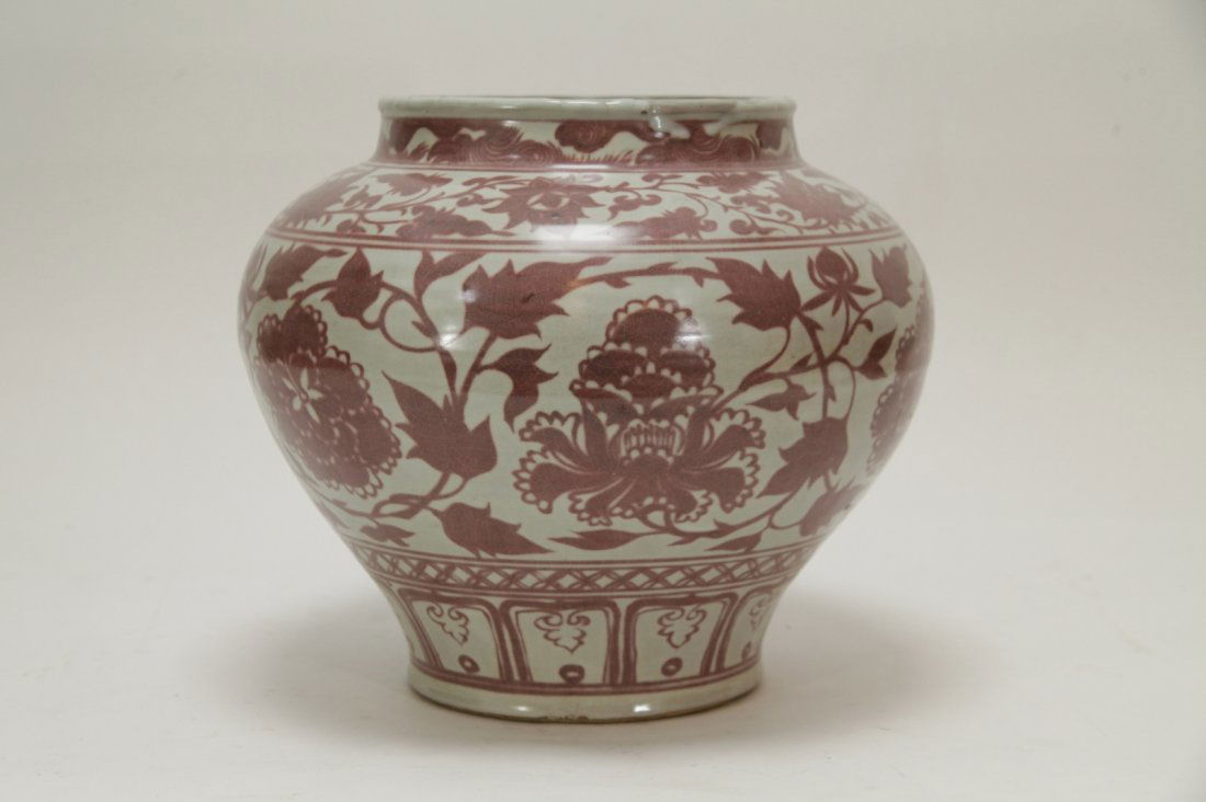 Chinese Copper Red Porcelain Jar (1 of 8)