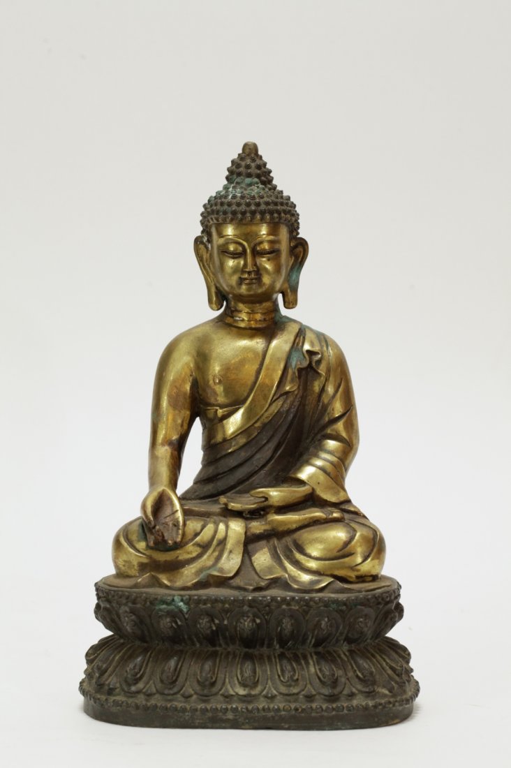 Chinese Gilt Bronze Seating Buddha (1 of 8)