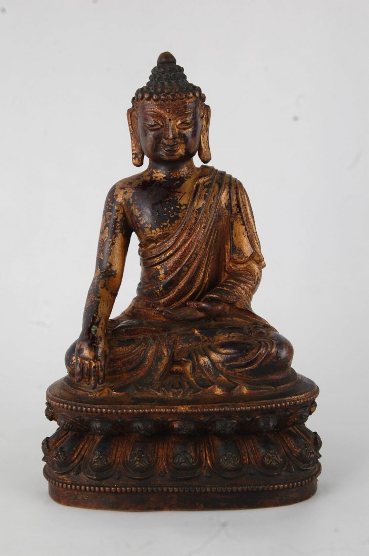 Chinese Gilt Bronze Seating Buddha (1 of 7)