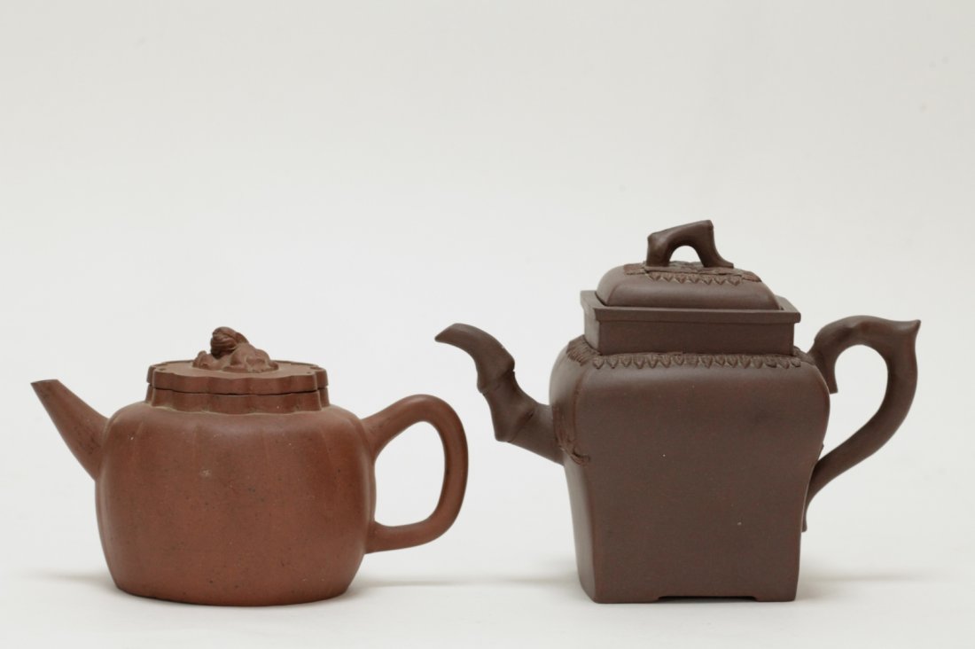 2 Pieces of Chinese Yixing Zisha Teapot - 18th C. (1 of 8)