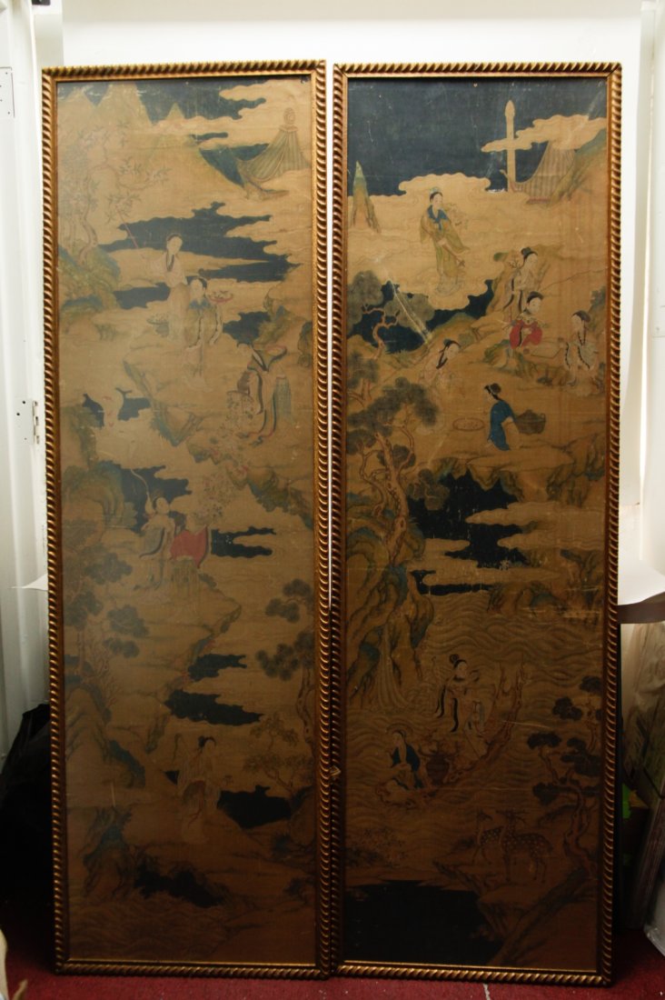 Pair of Chinese 19/20th C. Paintings (1 of 10)