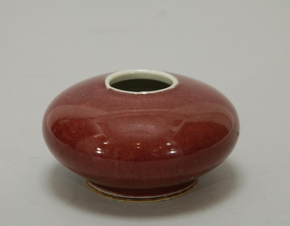 Chinese Ox-Blood Porcelain Washer: Chinese Ox-Blood Porcelain Washer Condition: very good Dimension: 12cm diameter by 6.5cm height