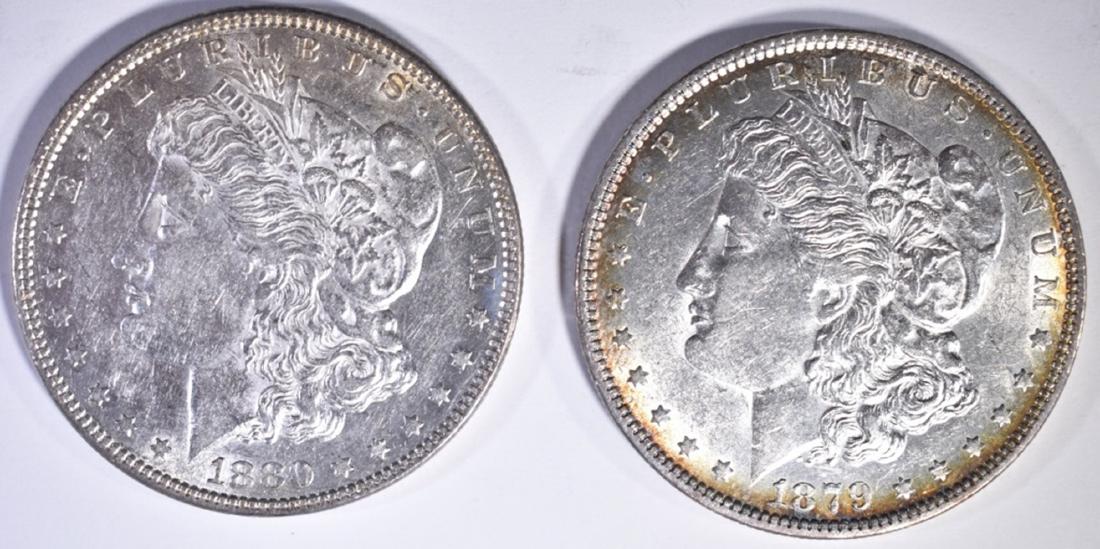 1879 & 1880 MORGAN DOLLAR CH BU (1 of 2)