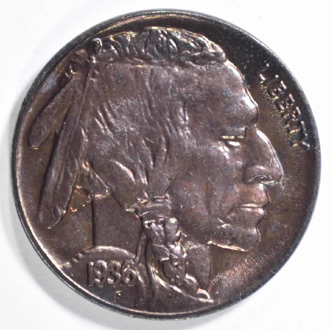 1936 BUFFALO NICKEL CH/GEM BU COLOR (1 of 2)