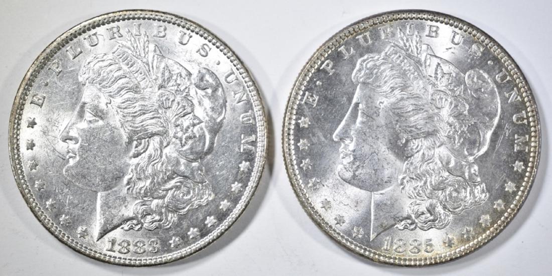 1883 & 85 MORGAN DOLLARS BU (1 of 2)
