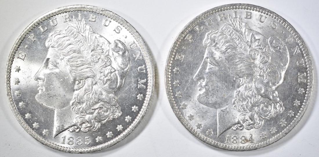 1884-O & 85-O MORGAN DOLLARS CH BU (1 of 2)
