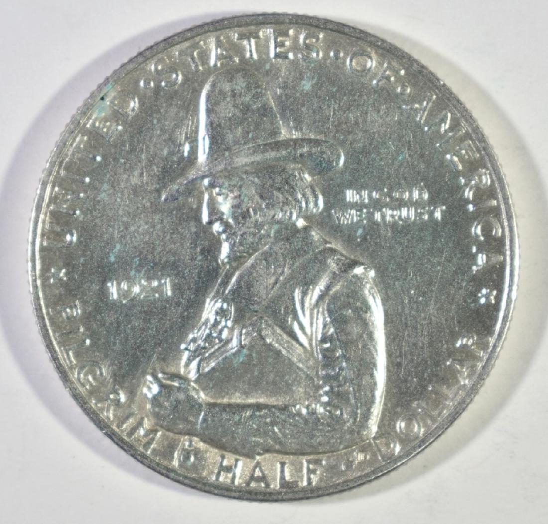 1921 PILGRIM COMMEM HALF DOLLAR, GEM BU (1 of 2)