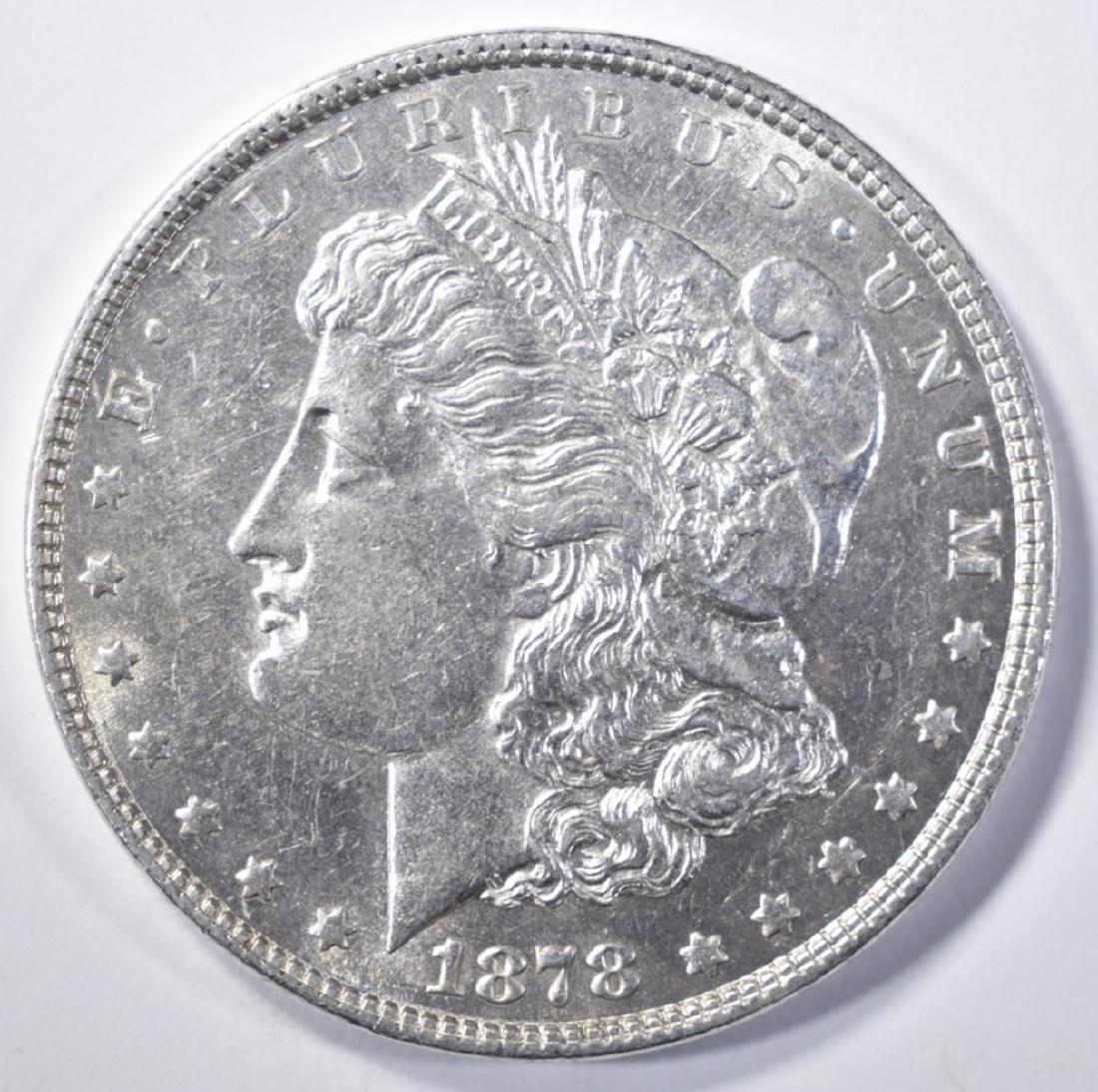 1878 7TF MORGAN DOLLAR BU: WEEKLY COIN & CURRENCY AUCTIONS ESTIMATE $75 - $100.