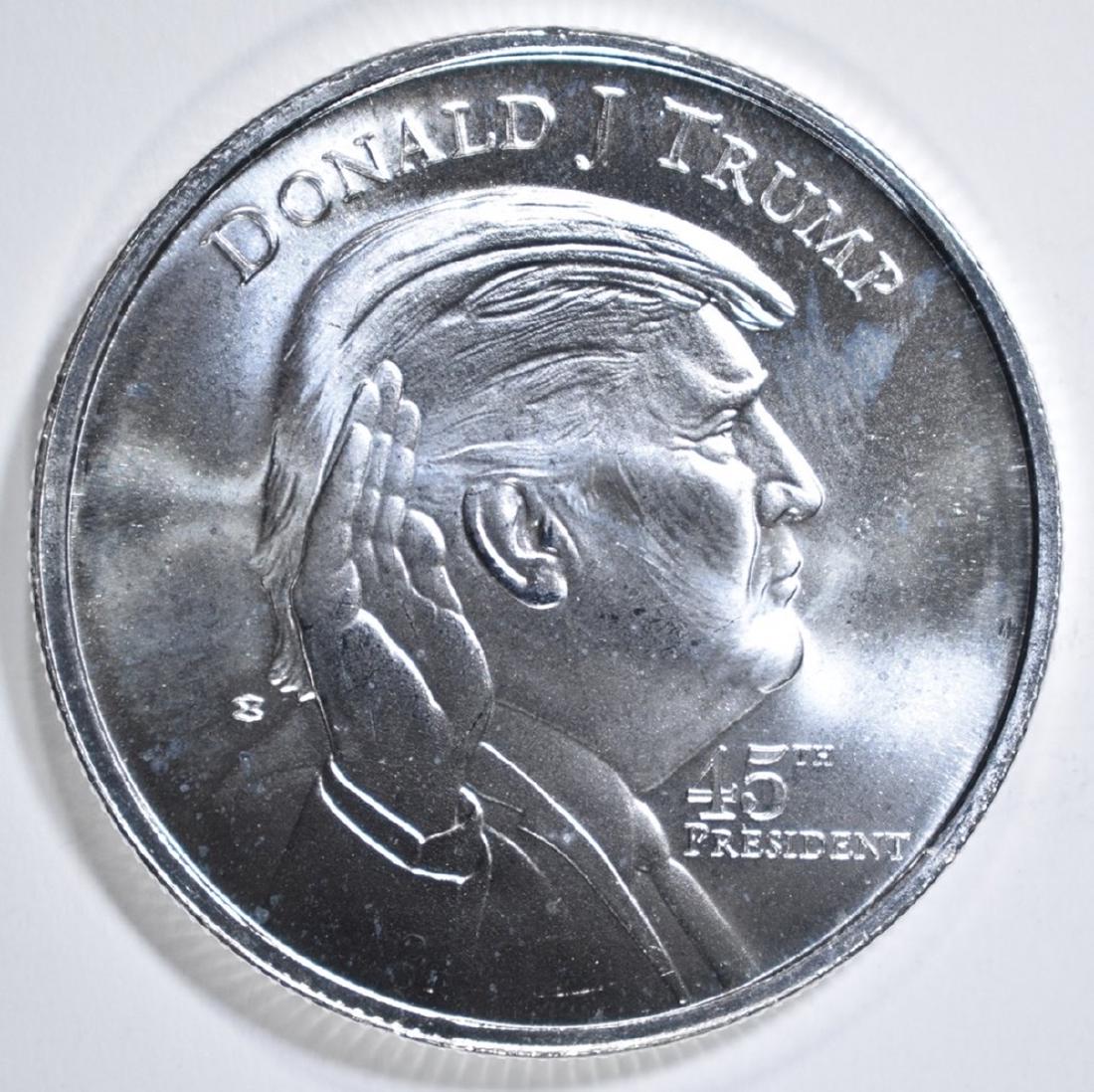 DONALD TRUMP/WHITE HOUSE 1oz SILVER ROUND: CHECK OUT OUR UPCOMING ONLINE COIN AUCTIONS ESTIMATE $60 - $65.
