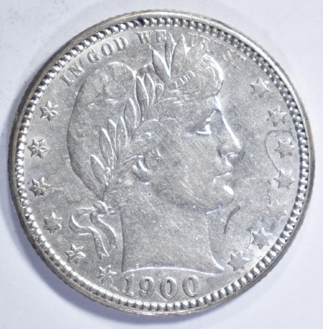 1900-O BARBER QUARTER, AU a few marks obverse (1 of 2)