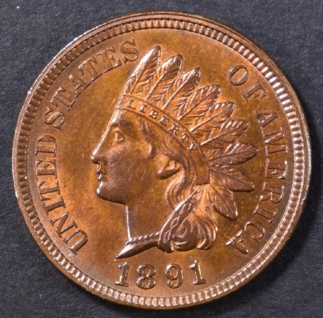 1891 INDIAN CENT GEM BU RB (1 of 2)