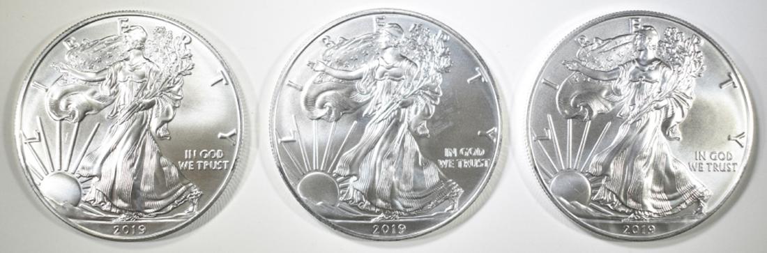 3-GEM BU 2019 AMERICAN SILVER EAGLES (1 of 2)