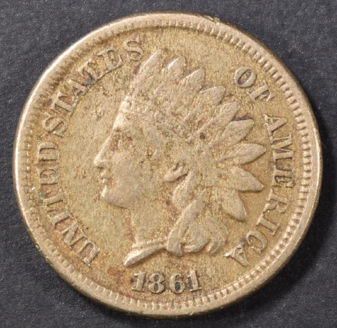 1861 INDIAN CENT VF (1 of 2)