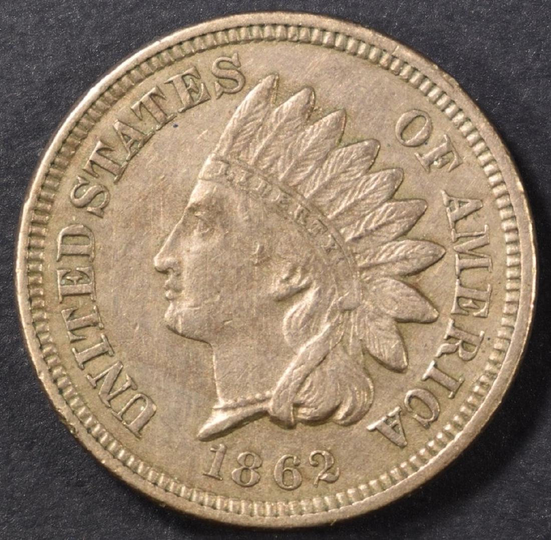 1862 INDIAN CENT XF+ (1 of 2)