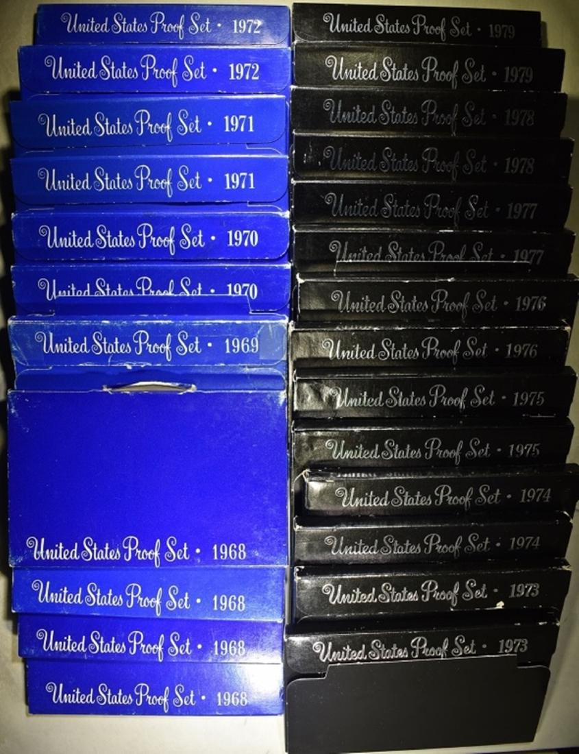 4-1968, 1-69 & 2 EACH 70-79 U.S. CLAD PROOF SETS (1 of 3)