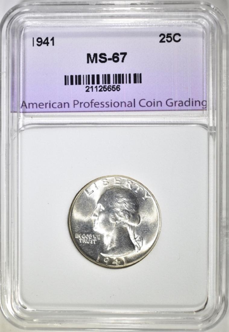 1941 WASHINGTON QUARTER, APCG SUPERB GEM BU (1 of 4)