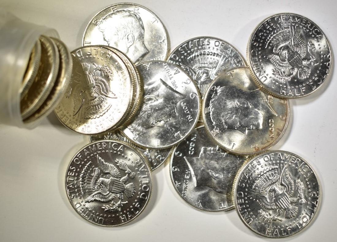 BU ROLL OF 1964 KENNEDY HALF DOLLARS (1 of 2)