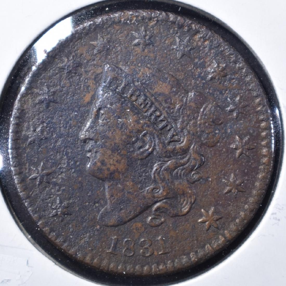 1831 MEDIUM LETTERS LARGE CENT, XF (1 of 2)