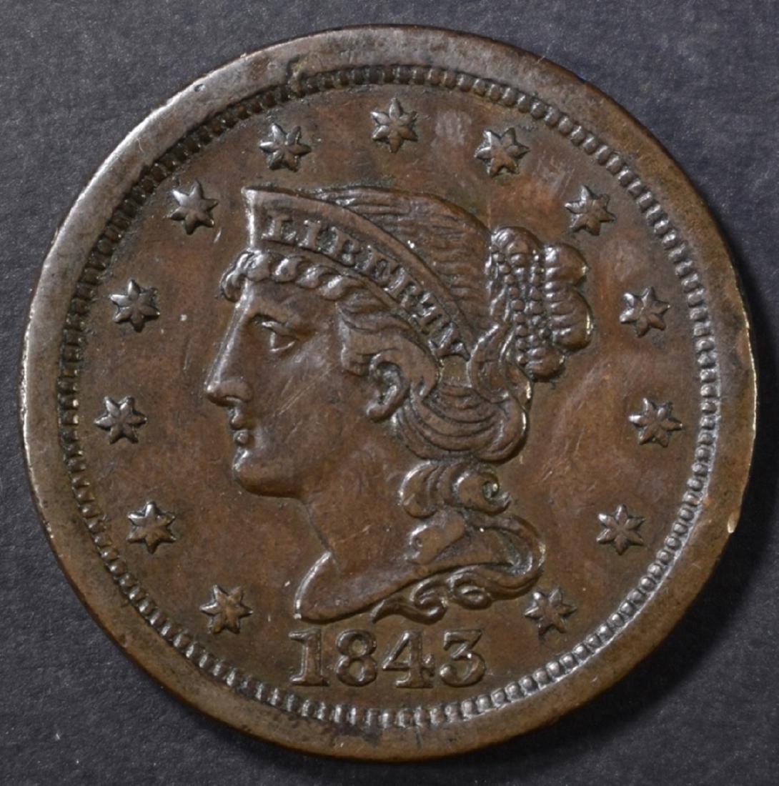 1843 LARGE CENT CH AU (1 of 2)