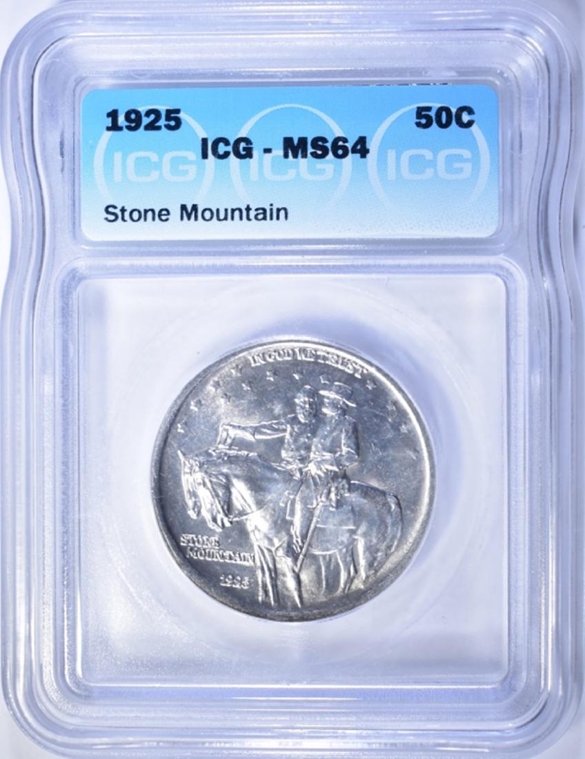 1925 STONE MOUNTAIN COMMEM HALF DOLLAR  ICG MS-64 (1 of 4)
