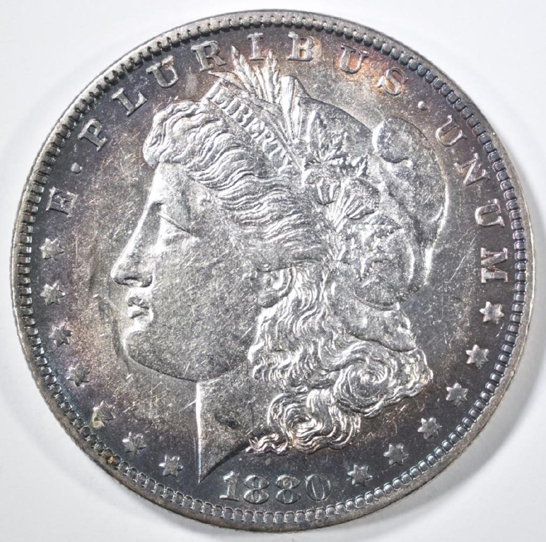 1880-O MORGAN DOLLAR AU/BU COLOR (1 of 2)