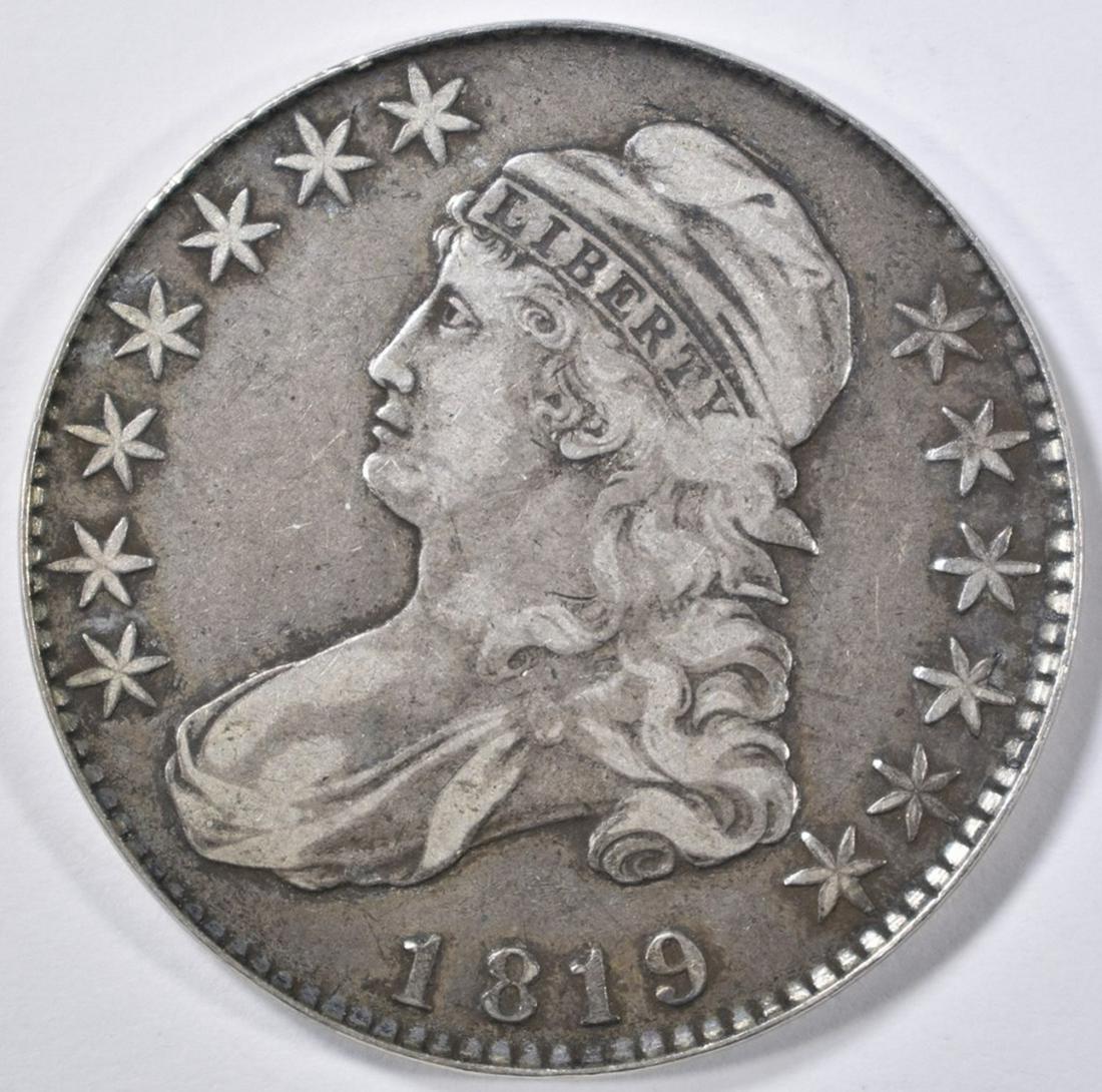 1819 BUST HALF DOLLAR  F (1 of 2)