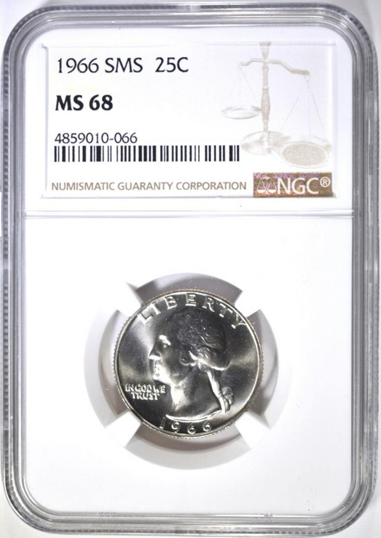 1966 SMS WASHINGTON QUARTER, NGC MS-68 (1 of 4)