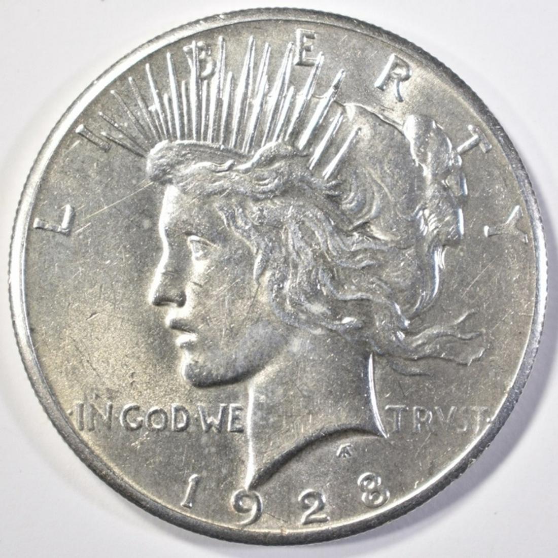 1928 PEACE DOLLAR  BU (1 of 2)
