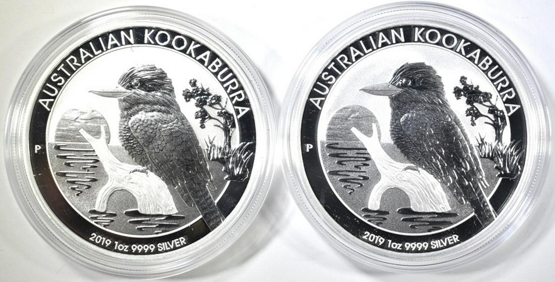 2-2019 AUSTRALIAN 1oz SILVER KOOKABURRA COINS (1 of 2)
