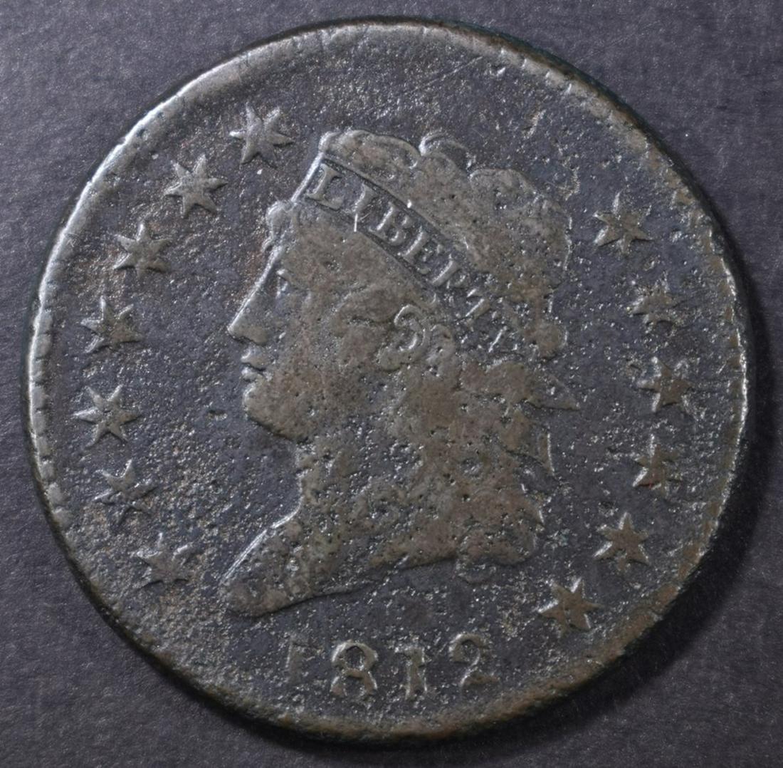 1812 LARGE CENT, FINE corrosion (1 of 2)