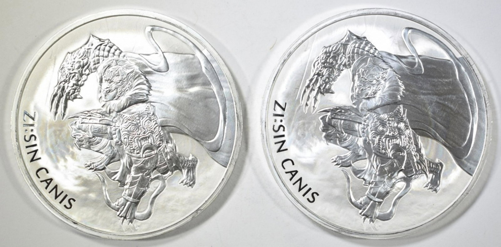 2-2018 KOREAN 1oz SILVER ZI:SIN CANIS COINS: WE SHIP WITHIN 48 HOURS OF PAYMENT ESTIMATE $100 - $120.