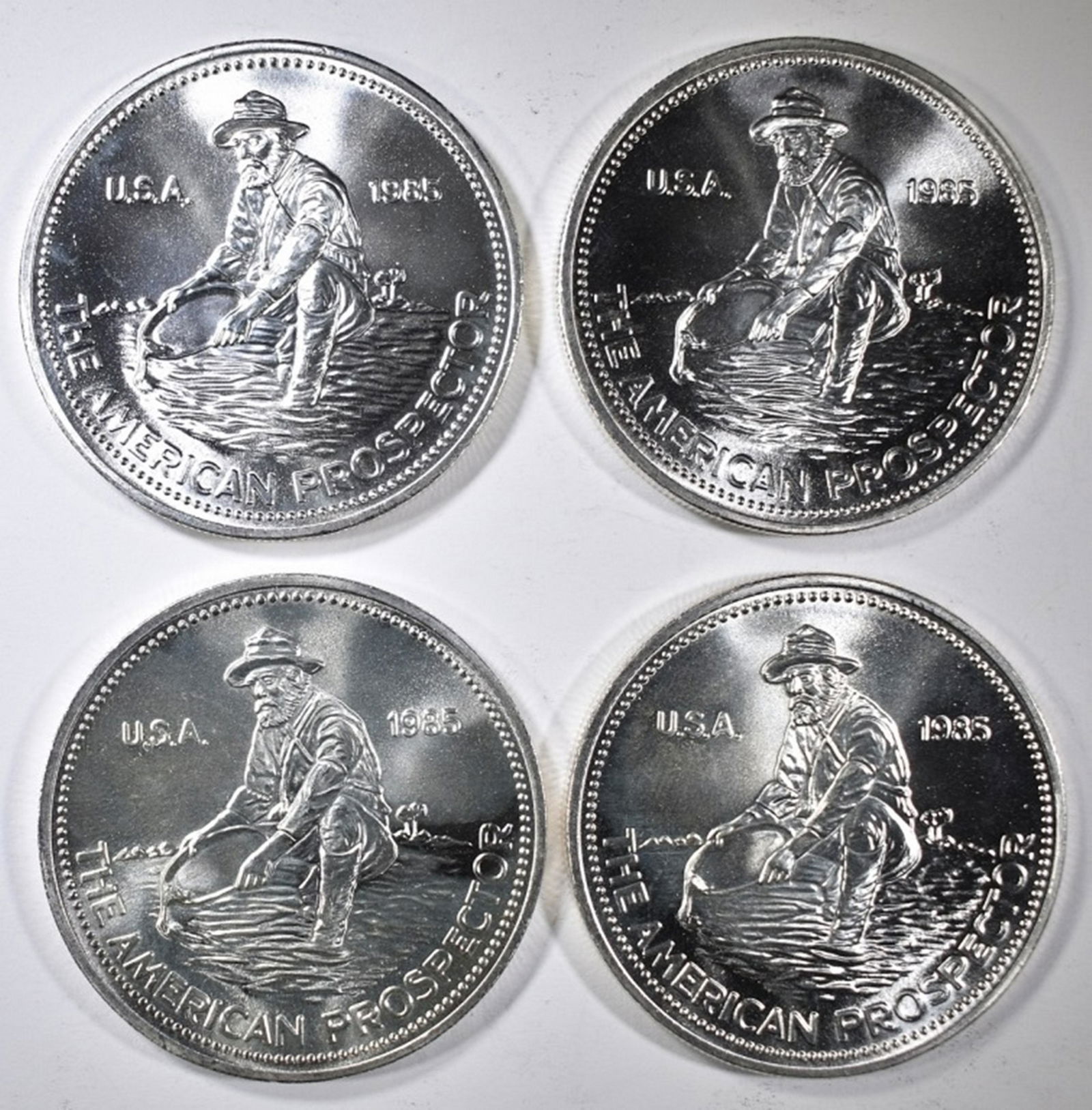 4-1985 ENGELHARD PROSPECTOR 1oz SILVER ROUNDS (1 of 2)