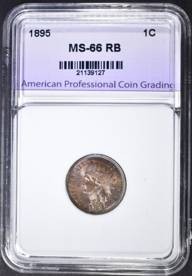 1895 INDIAN HEAD CENT, APCG SUPERB GEM RB (1 of 4)